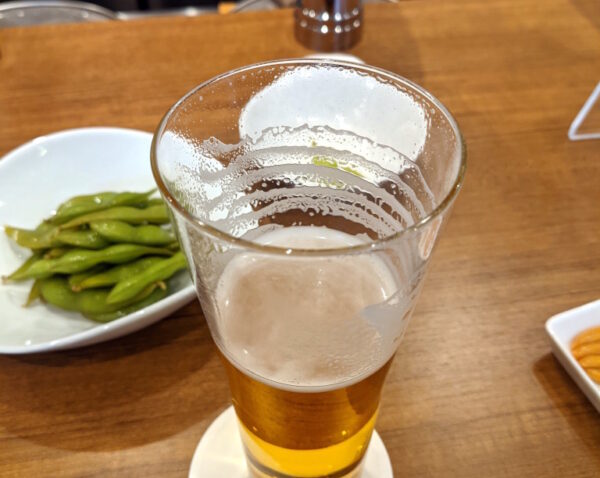 飲み進めていくとグラスにいくつもの輪ができていた